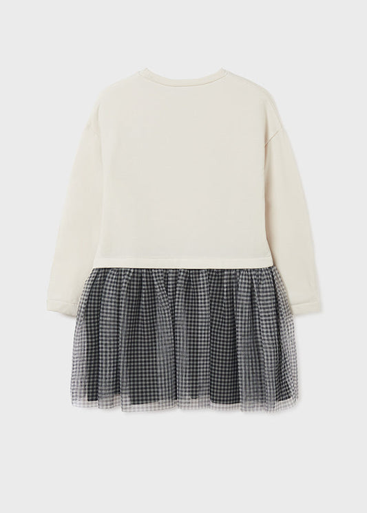 Sukienka Laczona Tiul - Bezowy