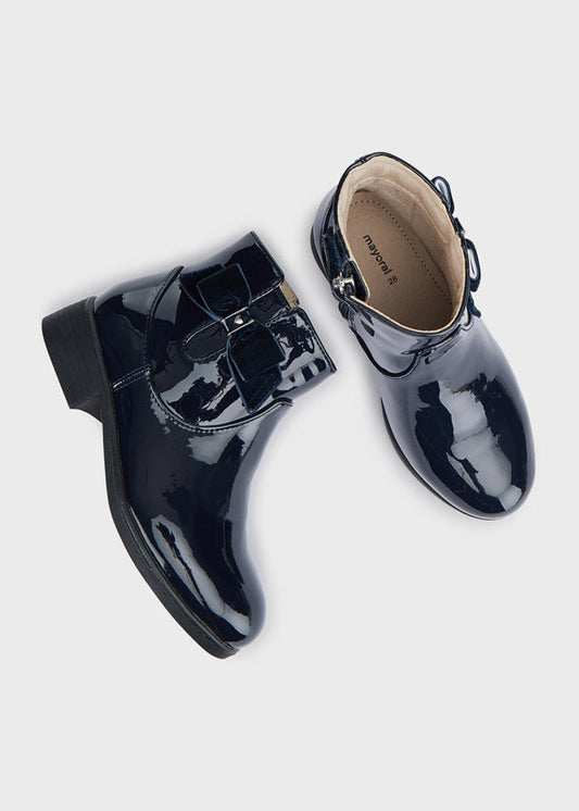 Botki lakierowane - Granatowy