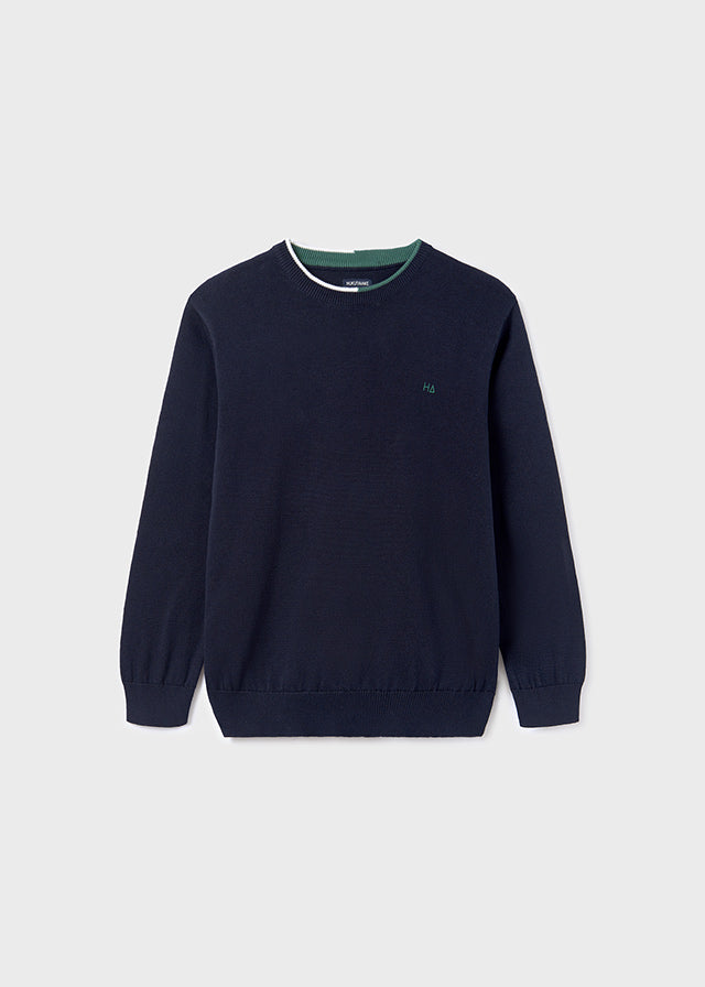 Sweter bawełna - Granatowy