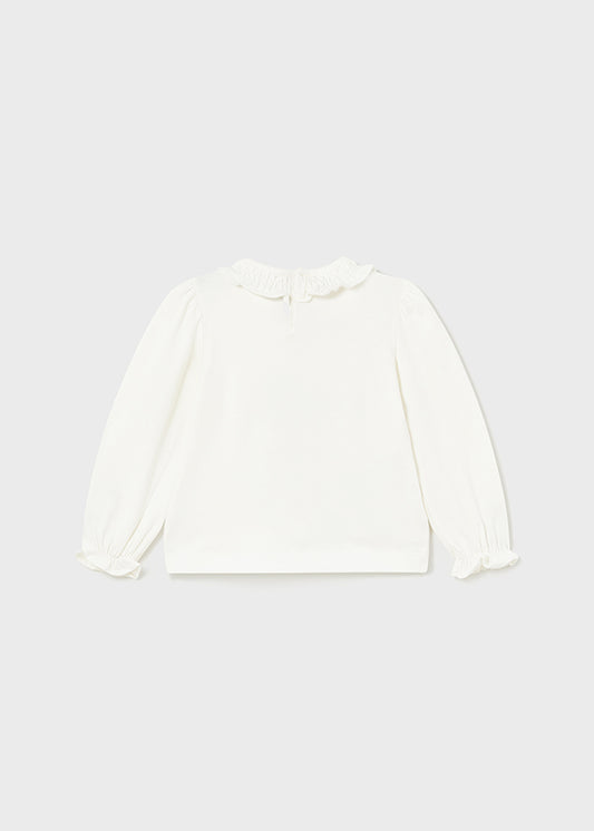 Koszulka długi rękaw - Krem-czerwień