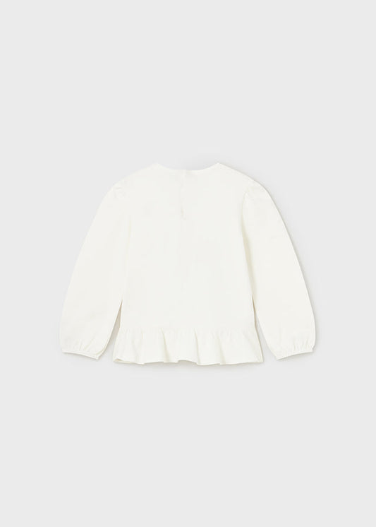 Koszulka długi rękaw - Kremowy