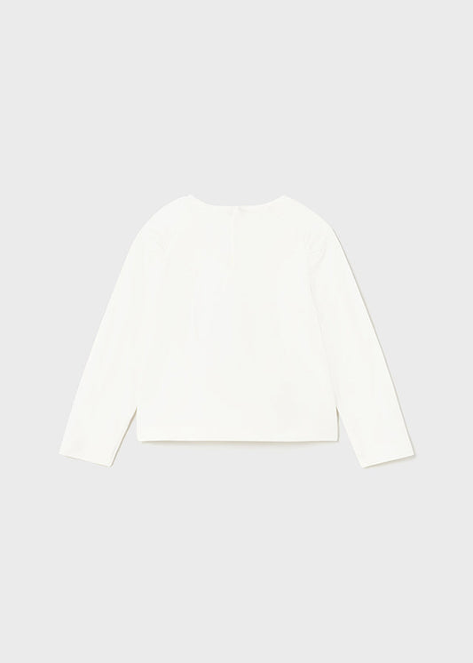 Koszulka długi rękaw - Kremowy