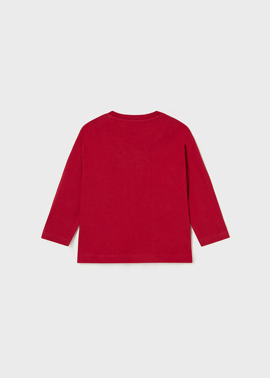 Koszulka długi rękaw play "space" - Czerwony