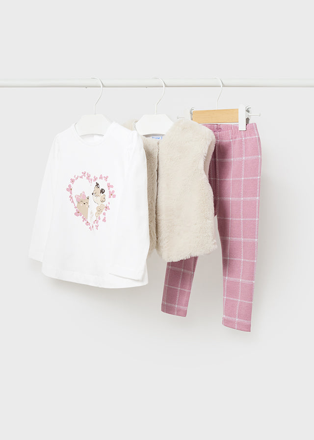 3-cz. komplet z kamizelką - Pąsowy