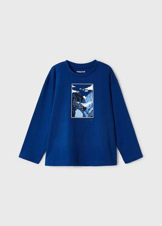 Set 2 koszulki długi rękaw gładki/pas - Klein