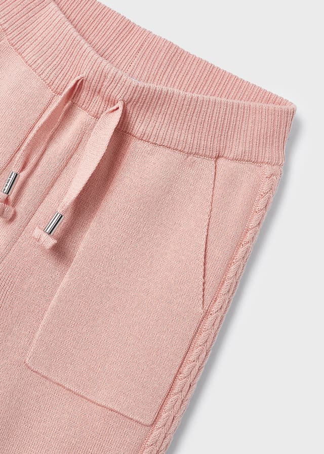 Joggery trykotowe - Nude