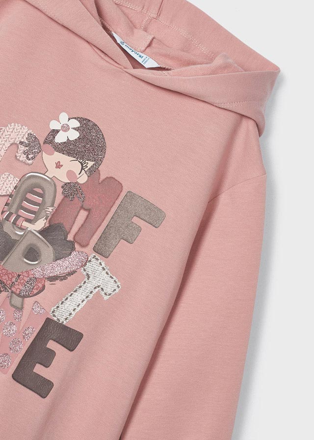 Sukienka z nadrukiem - Nude