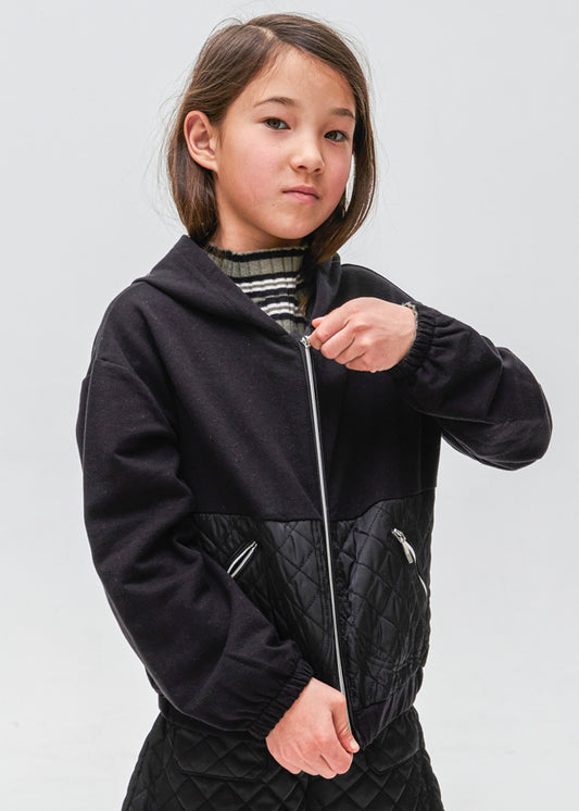 Bluza z dzianiny łączona - Black