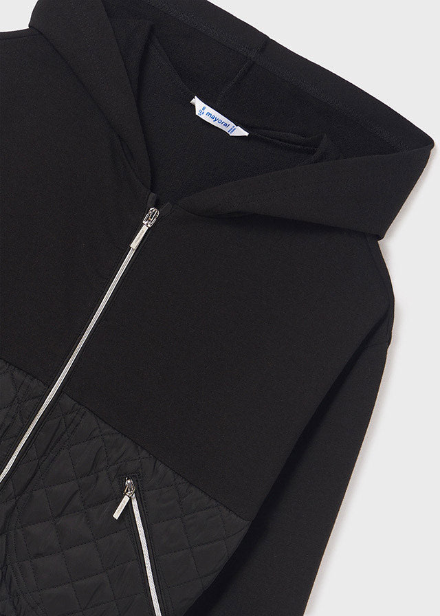 Bluza z dzianiny łączona - Black