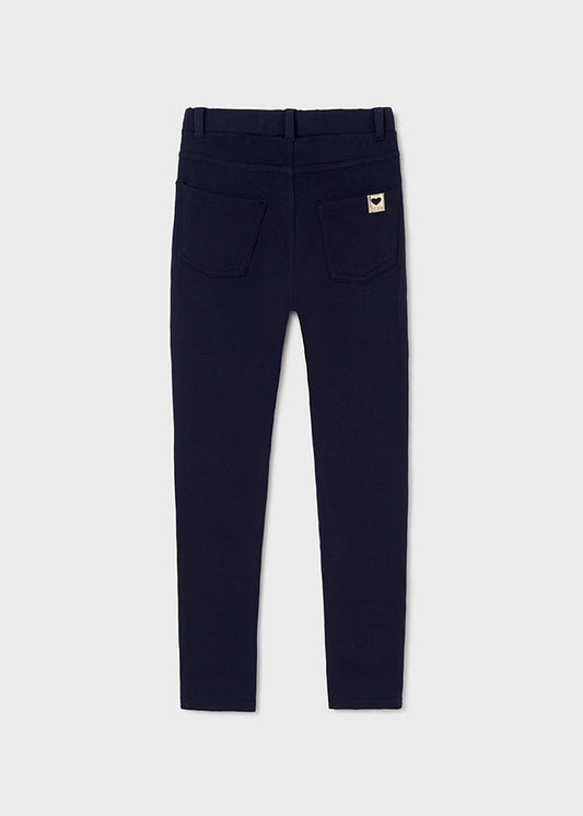 Spodnie dzianina z kieszeniam - Granatowy