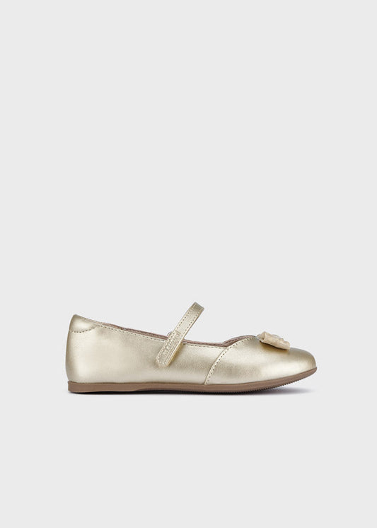 Balerinki kokarda - Złoty