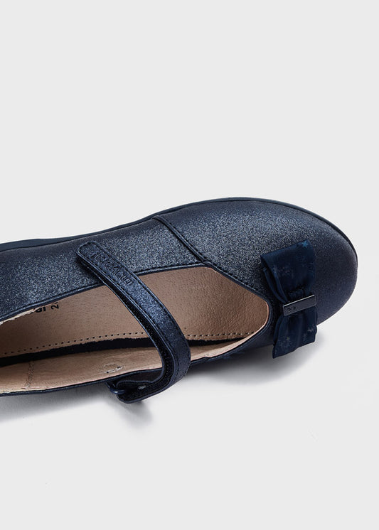 Balerinki kokarda - Granatowy