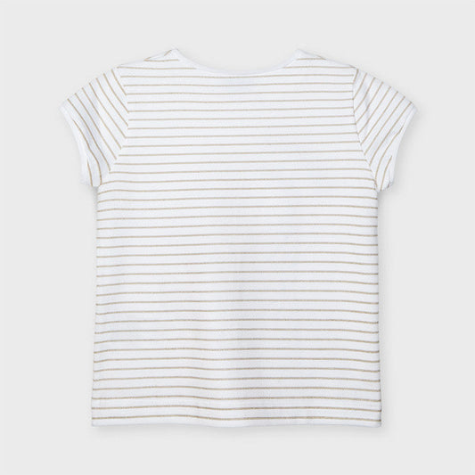 Koszulka krótki rękaw dziewcz. paski