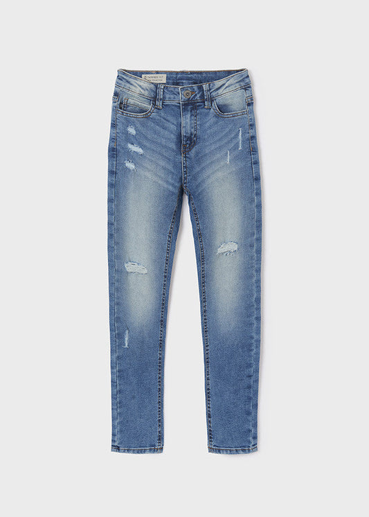 Spodnie denim przetarcia