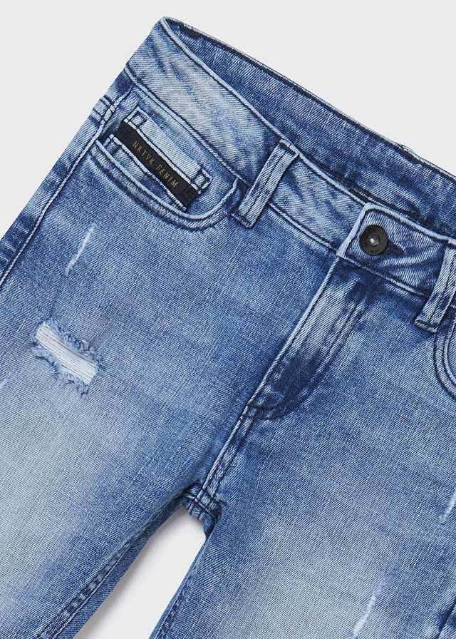 Spodnie denim z przetarciami