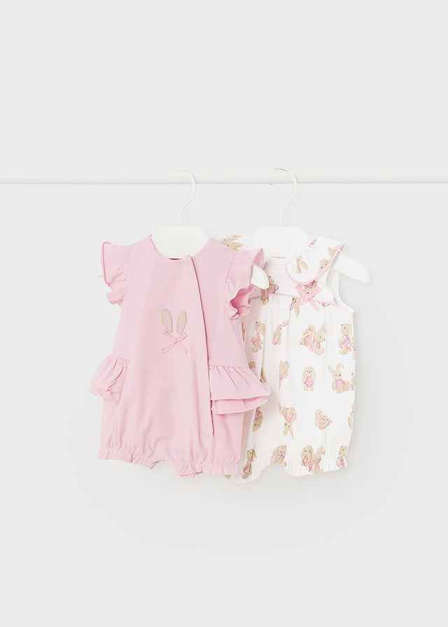 Set 2 sztuki krótkich śpiochów - kolor Różowy baby