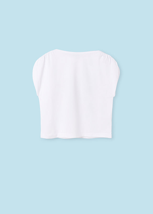 Koszulka krótki rękaw grafika - kolor White-cobalt