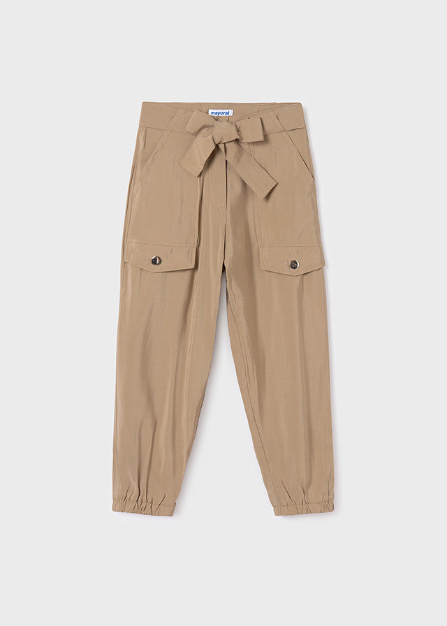 Spodnie z kieszeniami - kolor Cynamon