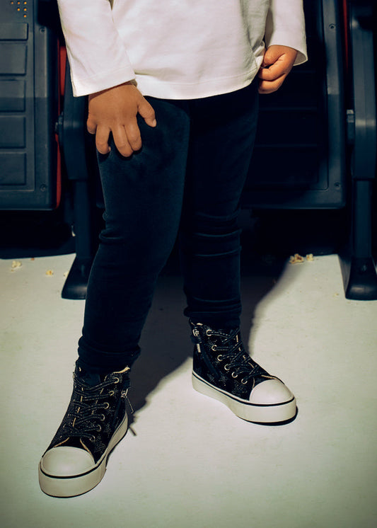 Leginsy aksamit basic - Black