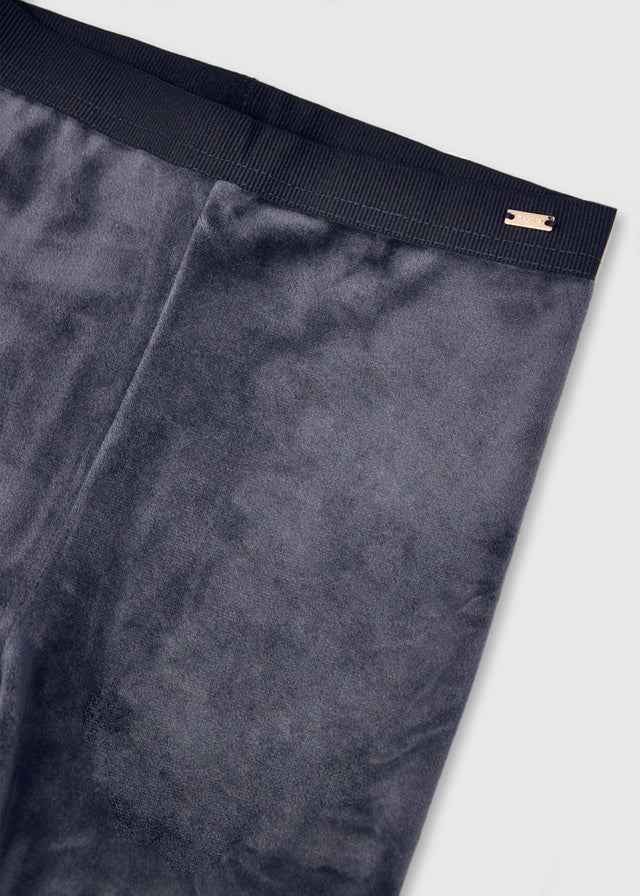 Leginsy aksamit basic - Granatowy