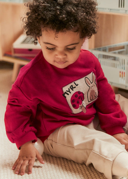 Komplet spodnie długiee - Czerwony