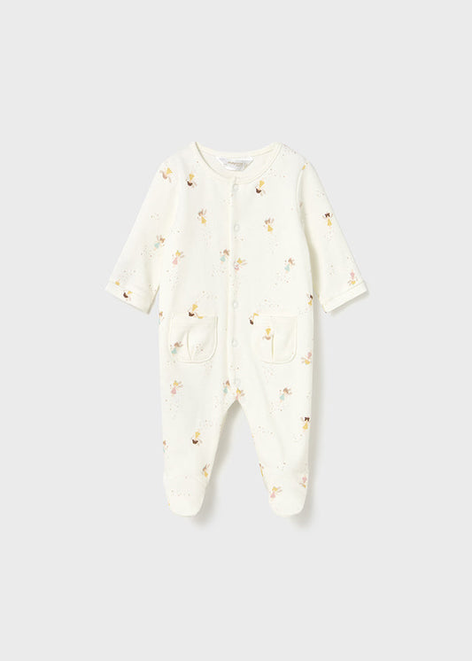 Set 2 śpioszki interlock - Kremowy