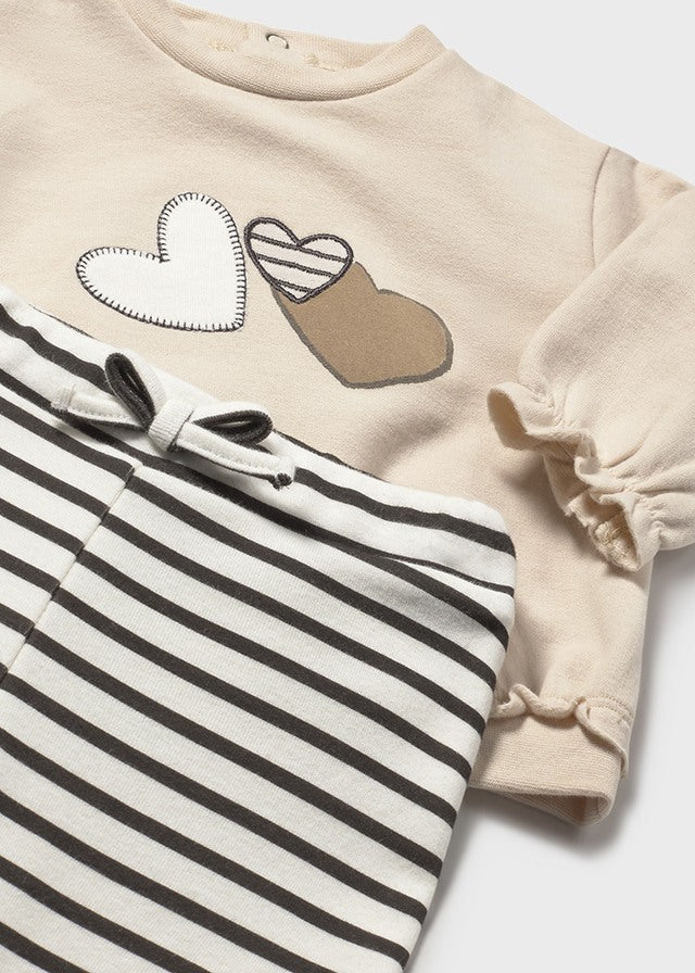 Komplet 4-cz. z legginsami - Peanut