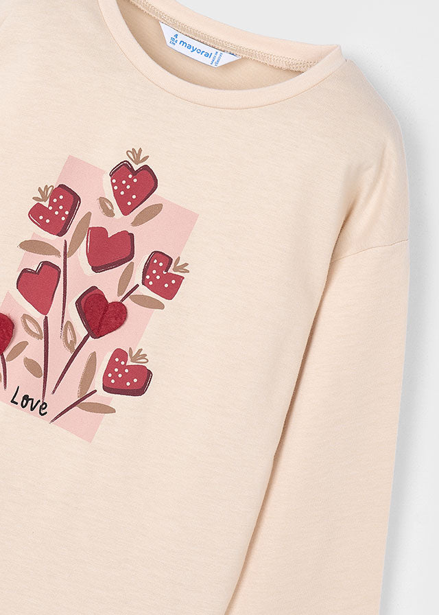 Koszulka długi rękaw - Almond