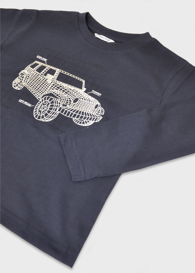 Koszulka długi rękaw glow in the dark - Blue