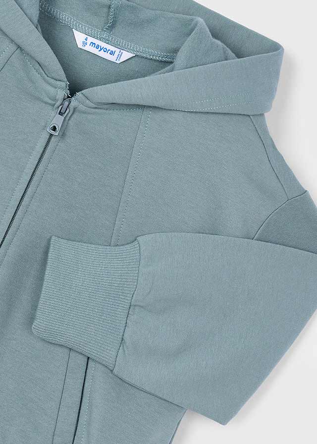 Bluza z dzianiny drapanej - Szałwia