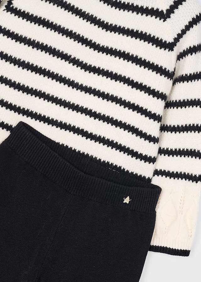 Komplet ze spodniami trykot - Black