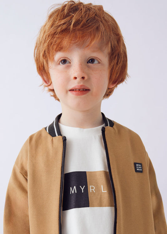 Dres z bomberką i koszulką - Karmel