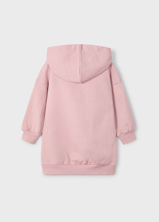 Sukienka dzianina kaptur - Nude