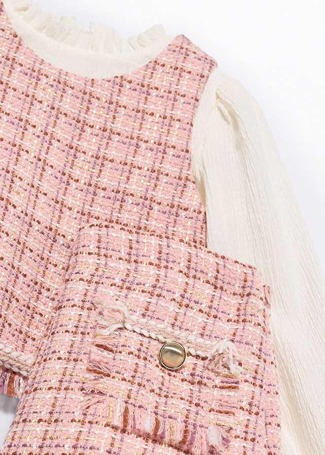 Komplet z bermudami tweed - Płat.kwiat