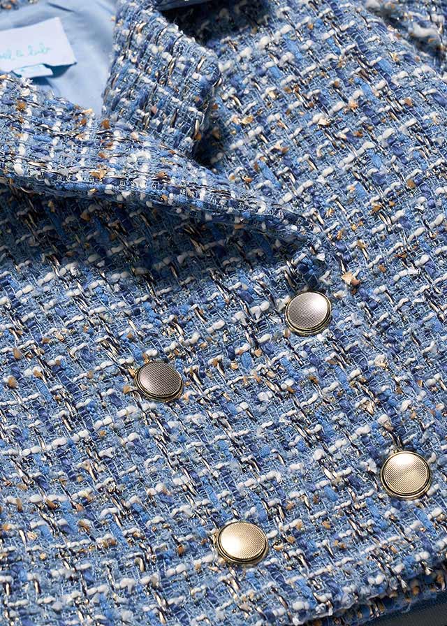 Kurtka tweed - Błękitny