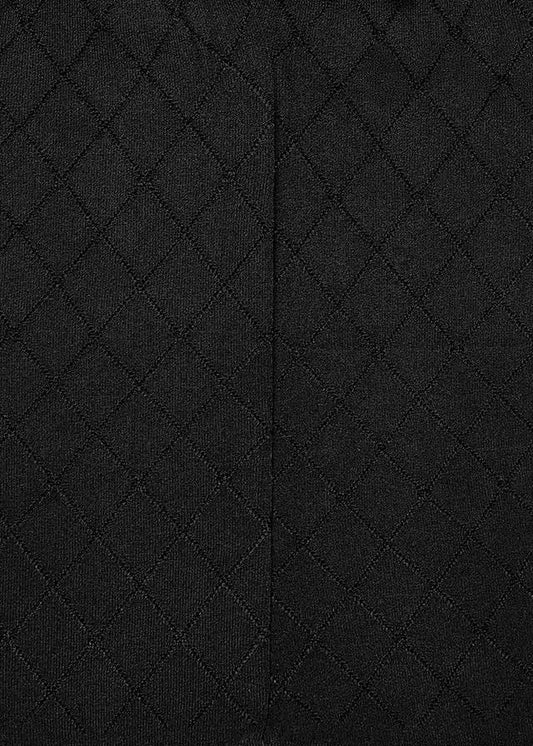 Rajstopy żakardowe w romby - Black
