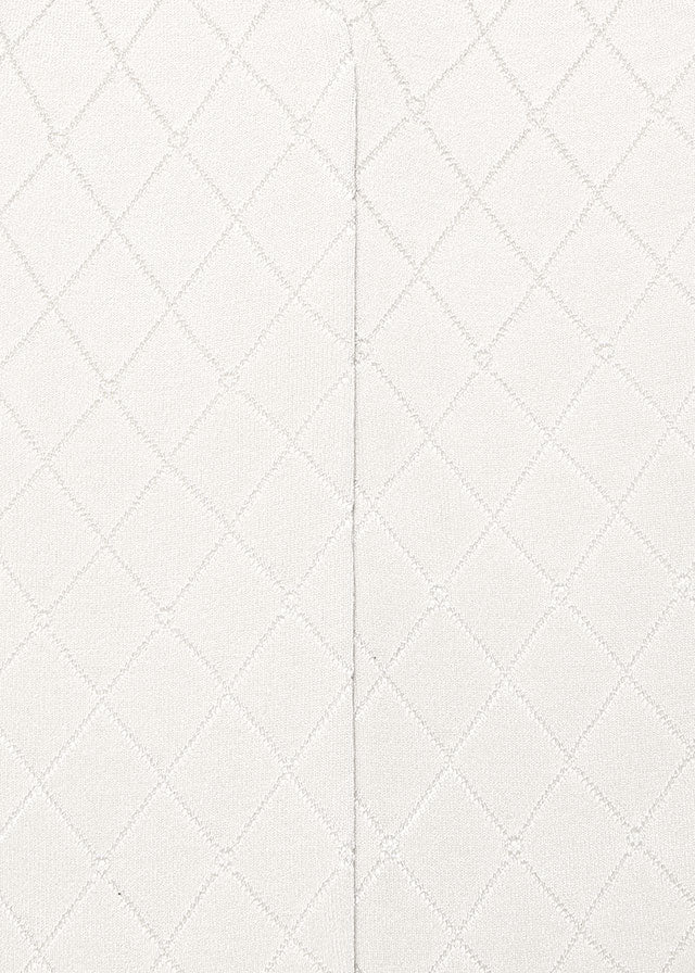 Rajstopy żakardowe w romby - Kremowy