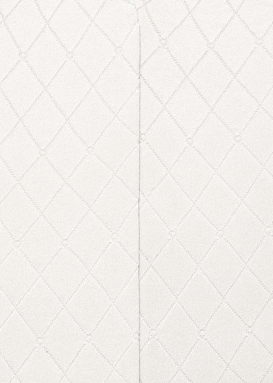 Rajstopy żakardowe w romby - Kremowy