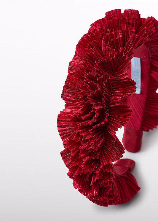 Opaska plisowana - Czerwony