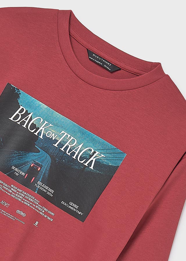 Koszulka długi rękaw photoprint - Berry