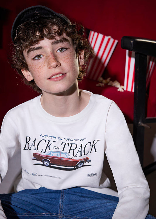 Koszulka długi rękaw z printem HD - Cream-car