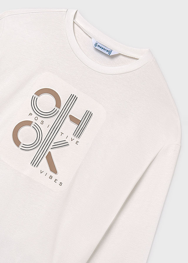 Koszulka długi rękaw ok - Śmietanka