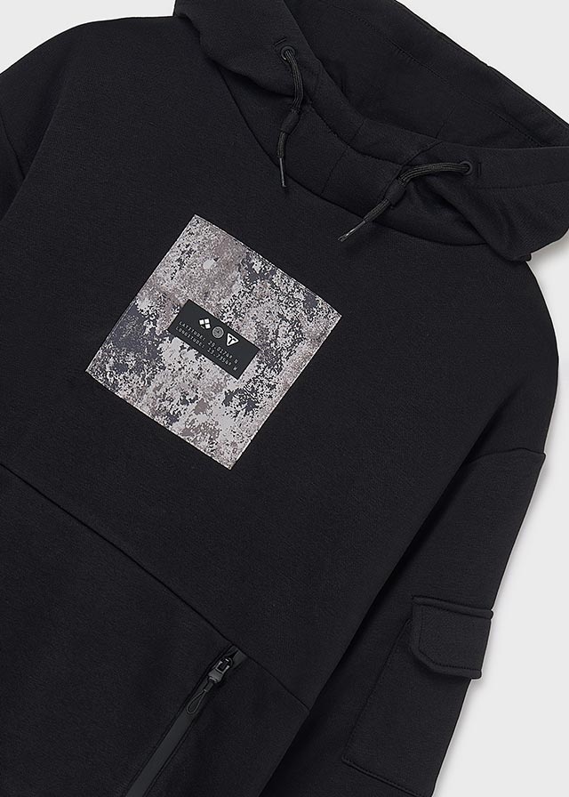 Bluza z motywem kontrastowym - Black