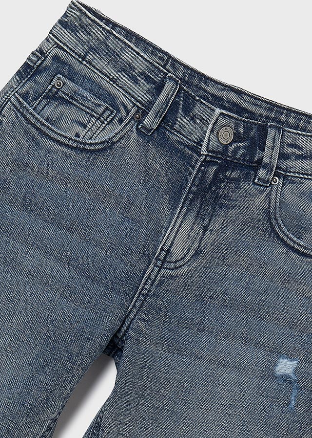 Spodnie denim wide fit - Dirty blue