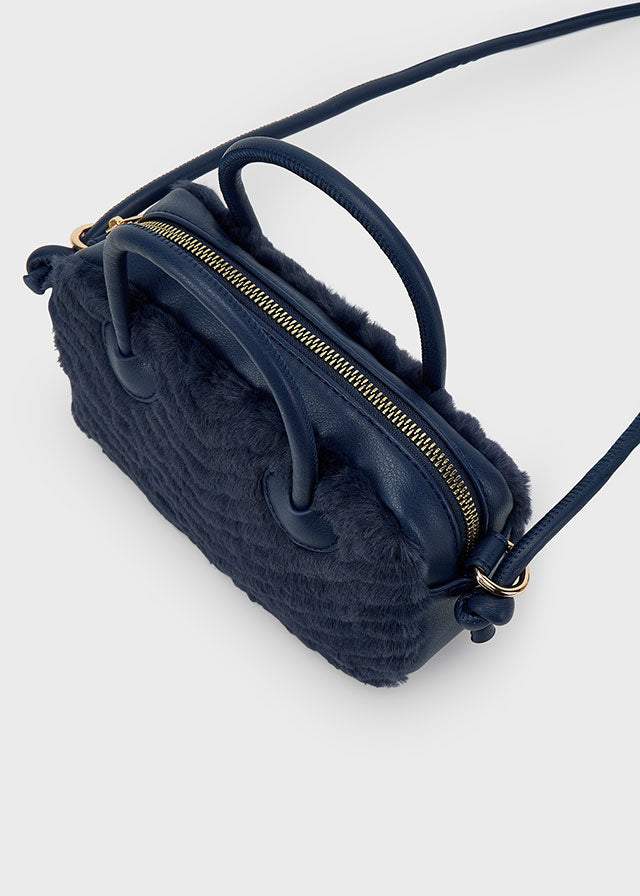 Torebka futro - Granatowy