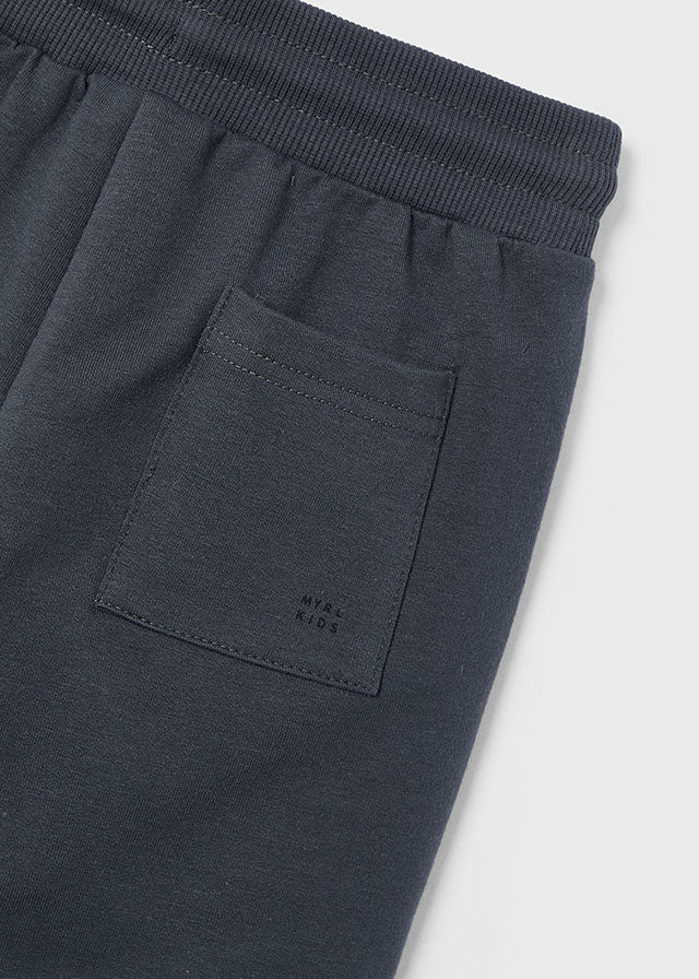 Bermudy dzianina basic - Asphalt