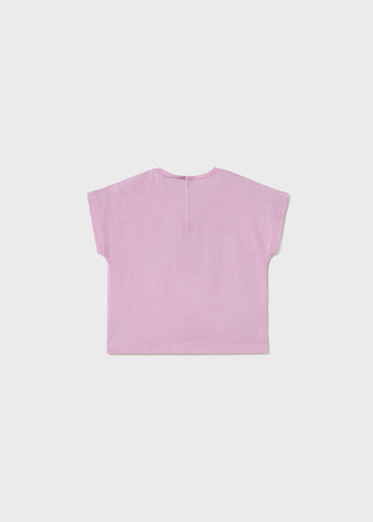 Koszulka krótki rękaw z aplikacją - Malwa