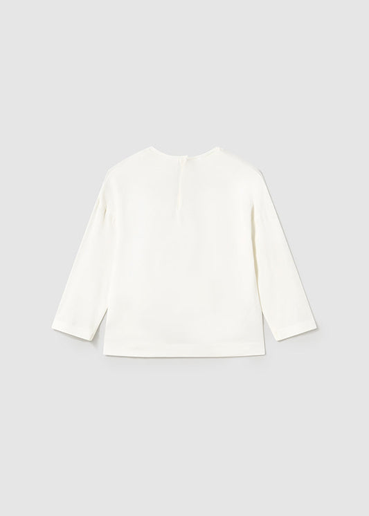 Koszulka długi rękaw - Kremowy