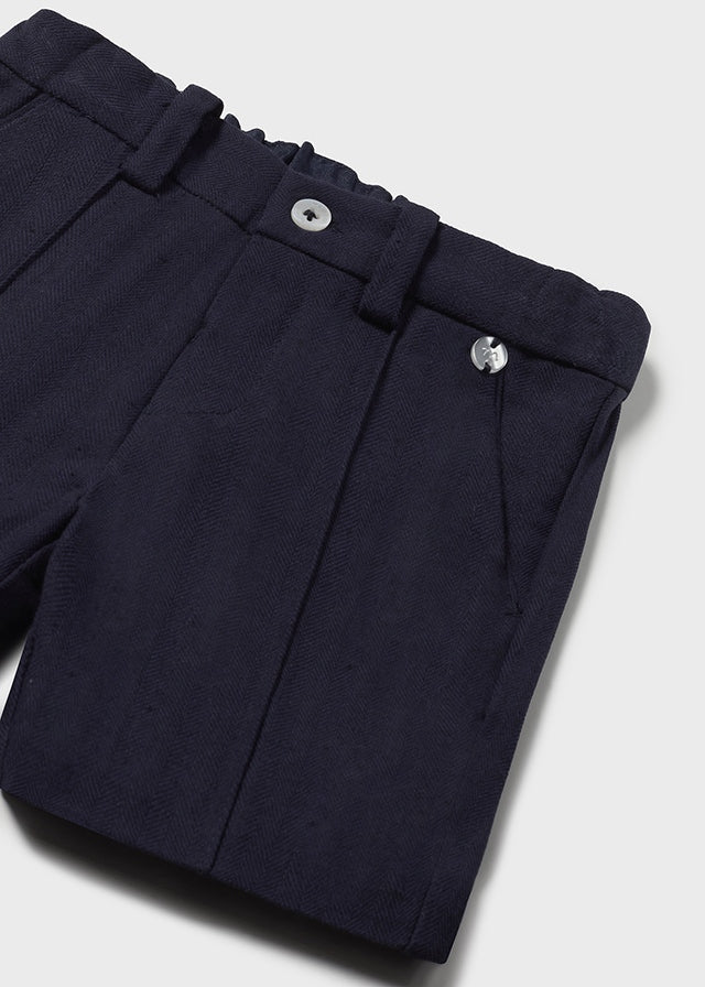 Bermudy wizytowe - Granatowy