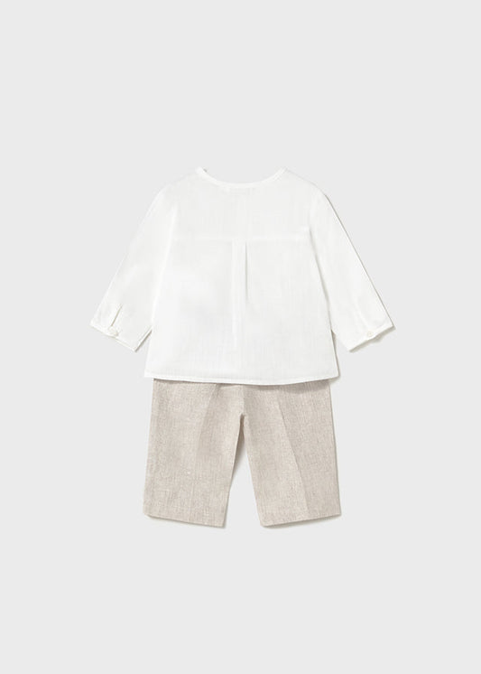 Komplet długie spodnie i koszula - WhiteLinen